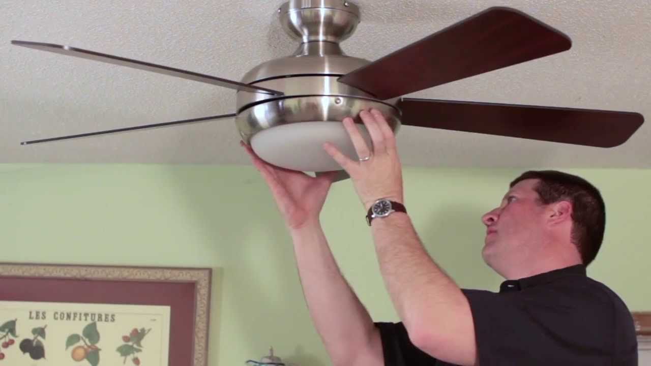 how to change light bulb in ceiling fan  without screws