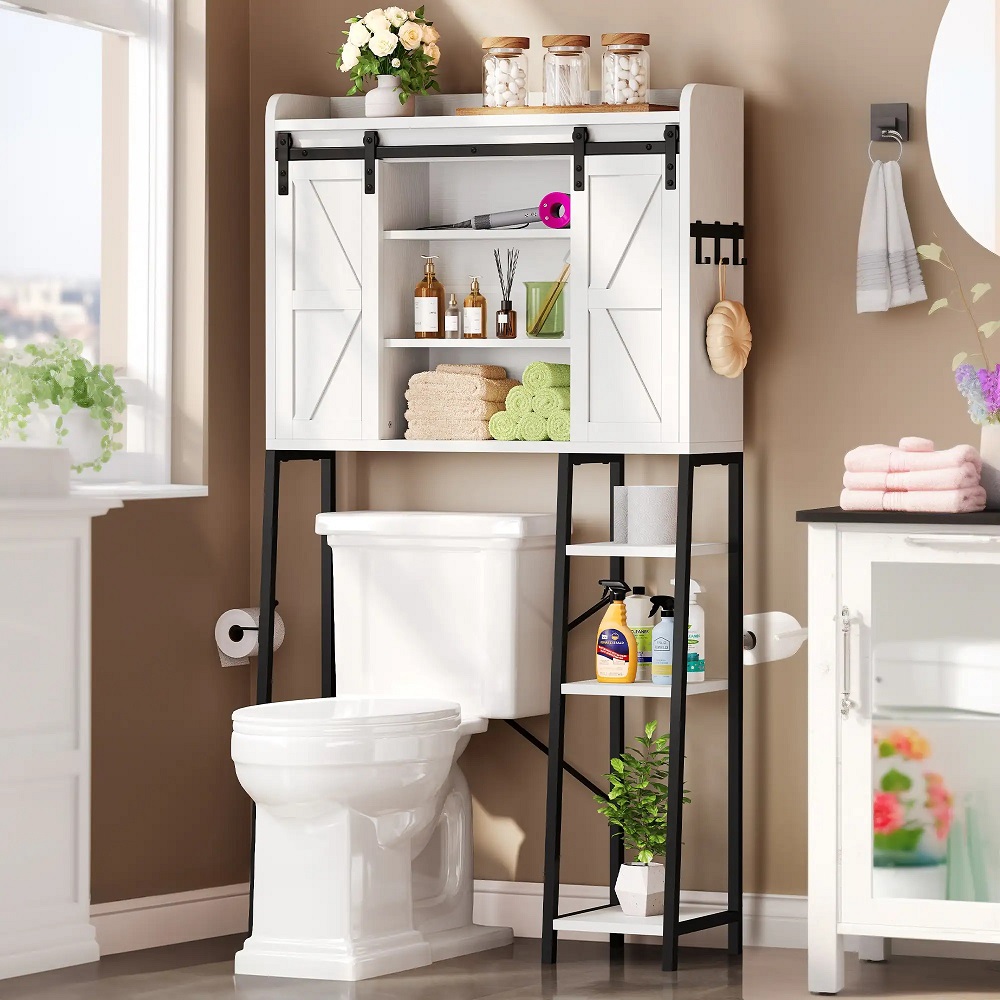 shelf above toilet