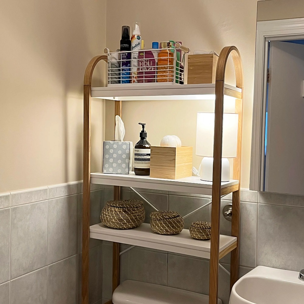 bathroom shelf over toilet