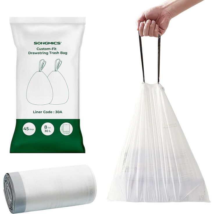 white garbage bag