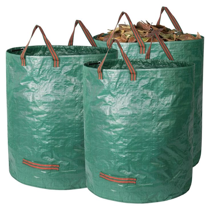 Green garbage bag