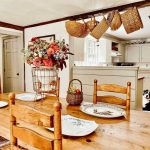 This-Vintage-Floral-Centerpiece-for-Antique-Table-is-Rustic-Gold