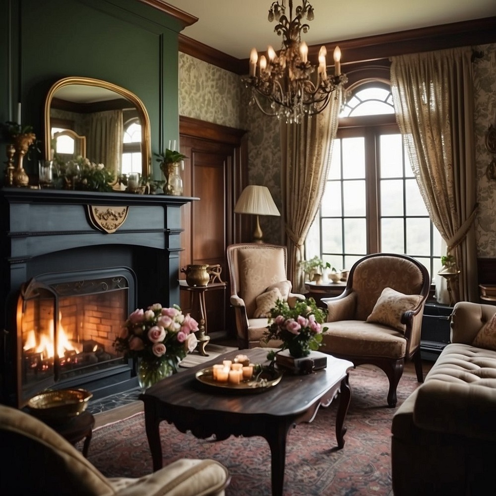 victorian-house-decor-with-fire-lit-in-a-chimney-in-dark-warm-tones