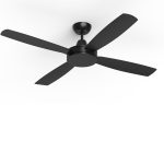 black ceiling fan with light