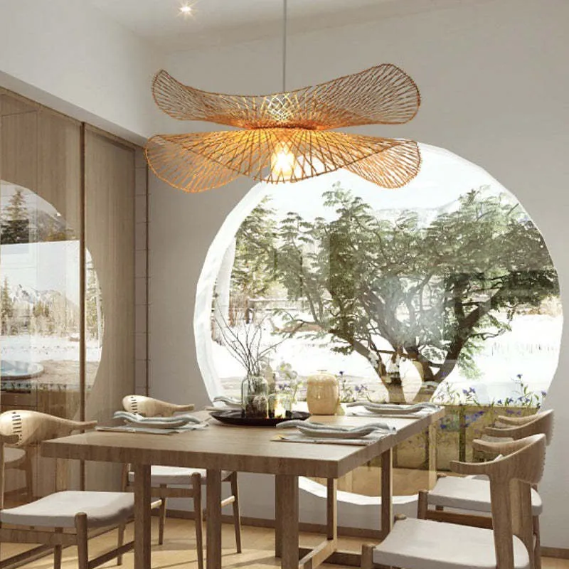 rattan ceiling light