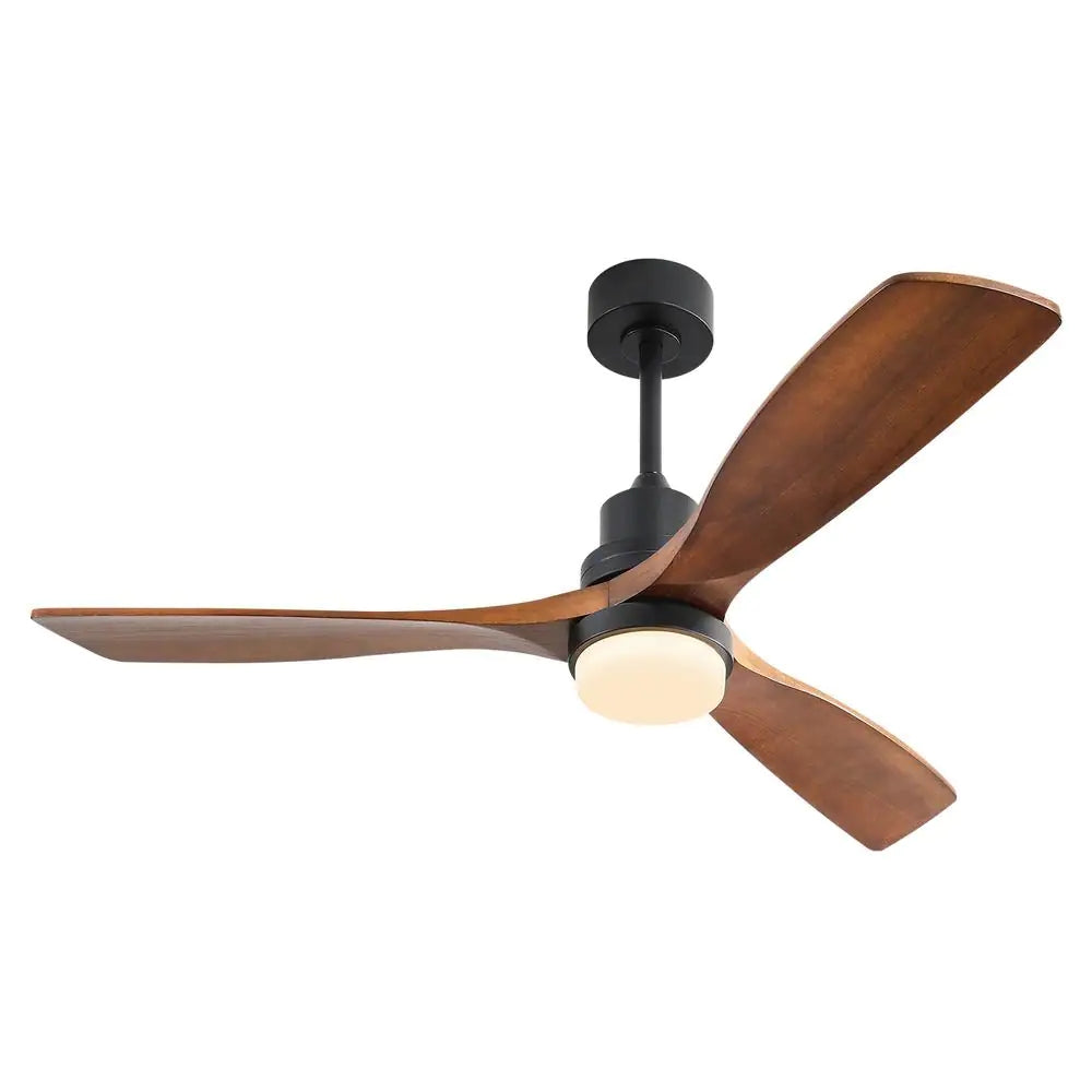 black ceiling fan with light