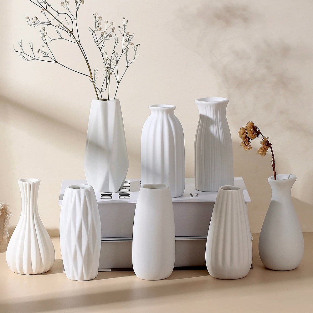 white ceramic vase