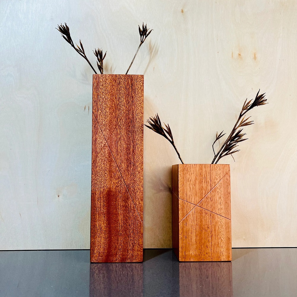 wooden vase