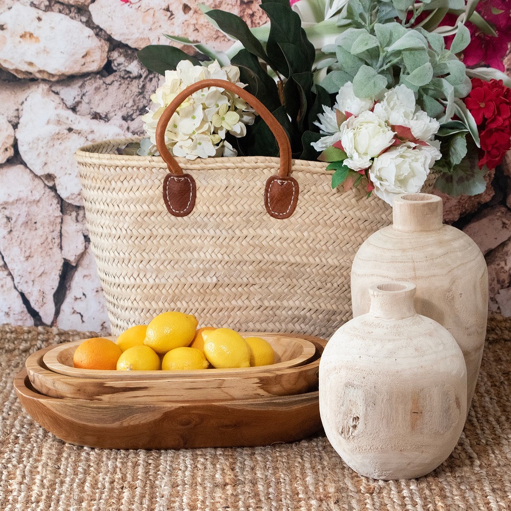wooden vase