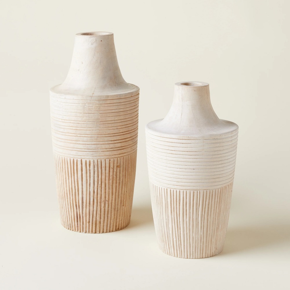wooden vase